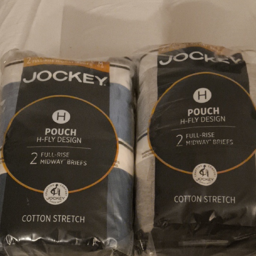 Jockey Men's Cotton Stretch Boxer Briefs - Blue and Gray 12 Pairs In Total !